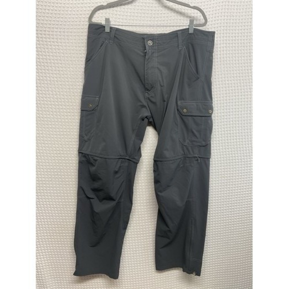 Kuhl Renegade Convertible Gray Stealth Zip Off Cargo Pants Men 40x30 China